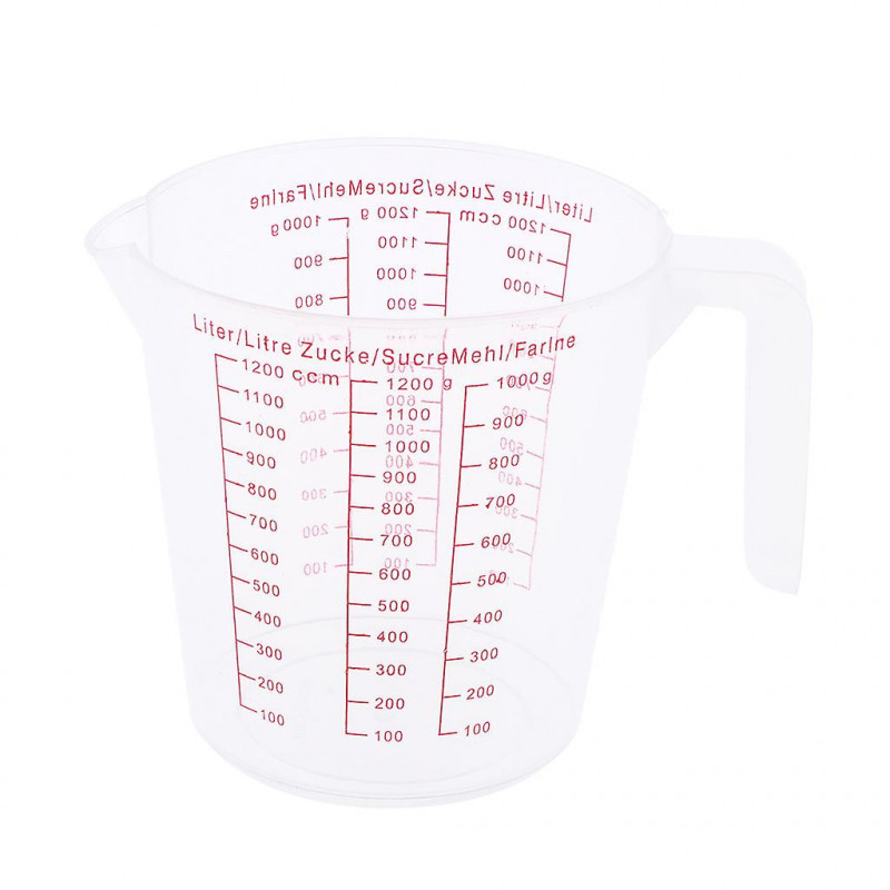 3pcs Plastic Measuring Cup For Kitchen Cooking Baking Coffee Pet Food Grain