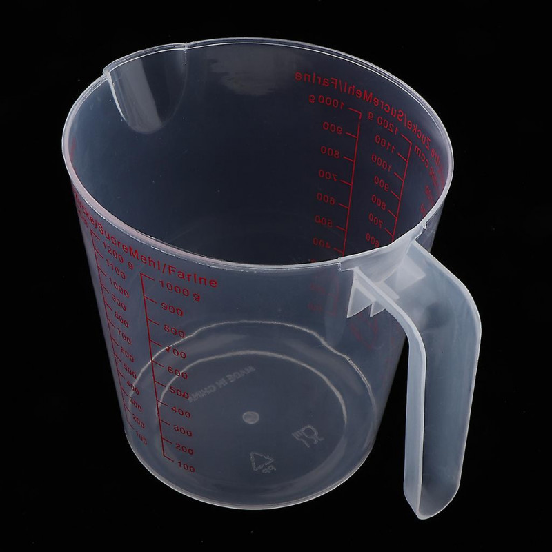 3pcs Plastic Measuring Cup For Kitchen Cooking Baking Coffee Pet Food Grain