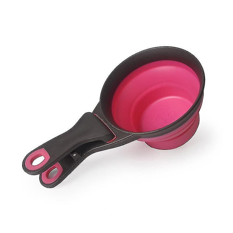 Yaju Multifunctional Folding Silicone Dog Spoon,1pcs,pink