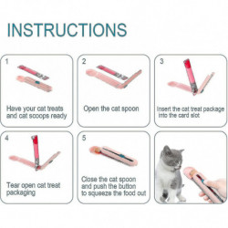 Cat Wet Treats Dispense Spoon, Treat Squeeze Spoon, Feeding Wate Supplies Wet Cat Food Storage Pet Food Spoon