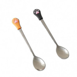 2pcs Dog Cat Spoon Stainless Steel Pet Food Spoon Dog Can Spoon