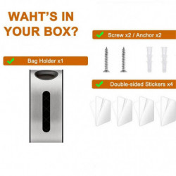 Wall Mount Plastic Bag Organizer, Plastic Grocery Bag Saver,Kitchen Grocery Plastic Bag Holder and