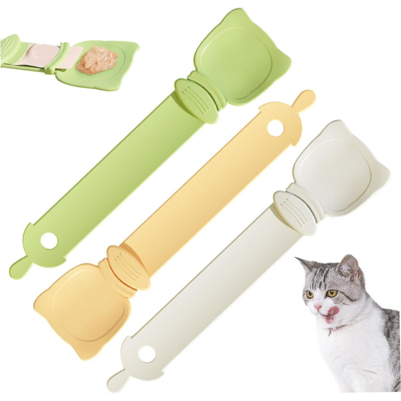 Cuillère à friandises pour chats, cuillère à nourriture pour chats, cuillère distributrice de friandises humides [...]