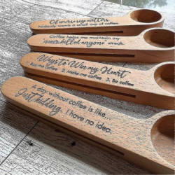 Engraved Coffee Scoop, Unique Bag Clip For Coffee Lovers, Funny Wooden Coffee Scoop And Bag Clip, Coffee Measuring [...]