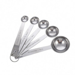 5pcs Multipurpose Food-grade Stainless Steel Measuring Spoon Kitchen Supplies