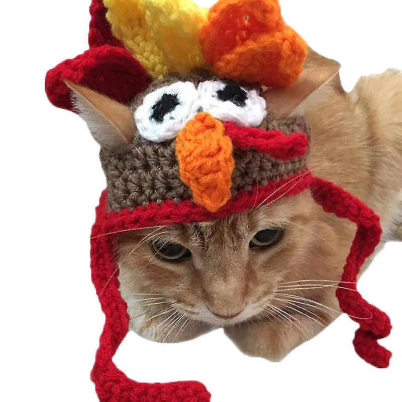 Pet Turkey Hat Cute Pet Cat Dog Jewelry Holiday Party Hat Small