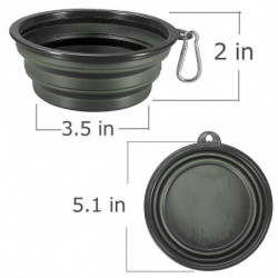 2 Pcs Bols pliables pour chiens, tasse pliable pour animaux de compagnie Nourriture pour chat Alimentation à l’eau