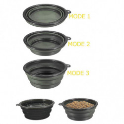 2 Pcs Bols pliables pour chiens, tasse pliable pour animaux de compagnie Nourriture pour chat Alimentation à l’eau