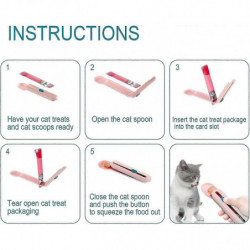 Cat Wet Treats Dispense Spoon, Treat Squeeze Spoon, Feeding Wate Supplies Wet Cat Food Storage Pet Food Spoon