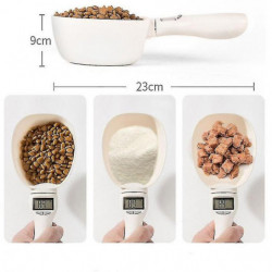 Multifunctional Measuring Spoon, Pet Feeding Measuring Scale(1pcs,white)