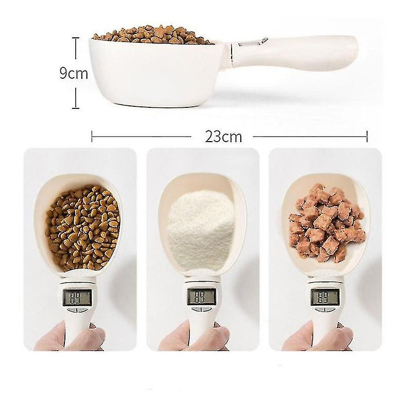 Multifunctional Measuring Spoon, Pet Feeding Measuring Scale(1pcs,white)
