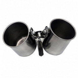 2pcs Clip Cup Birds Stainless Steel Creative Parrot Safe Feeder Food Water Bowl Clip Cup Feeding Too