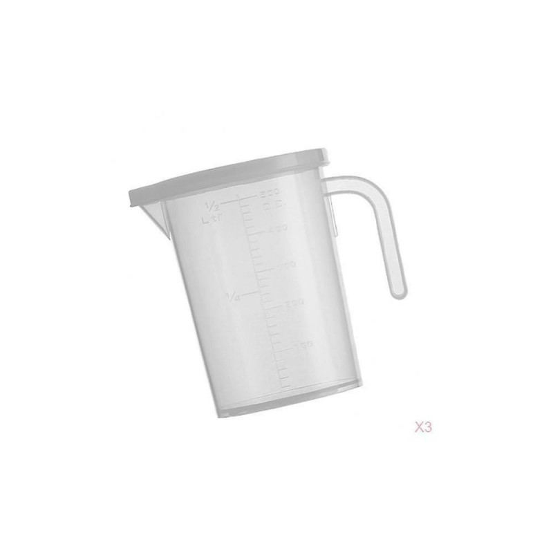 3pcs Durable Plastic Measuring Cup Kitchen Utensil Measure 500ml