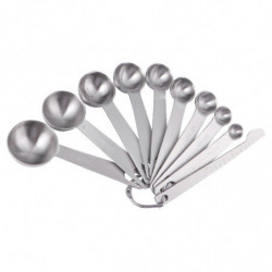 10 Pcs Cup Set Small Tablespoon Kitchen Spoon Scale Measuring Scoop Kitchen Stainless Measuring Tool