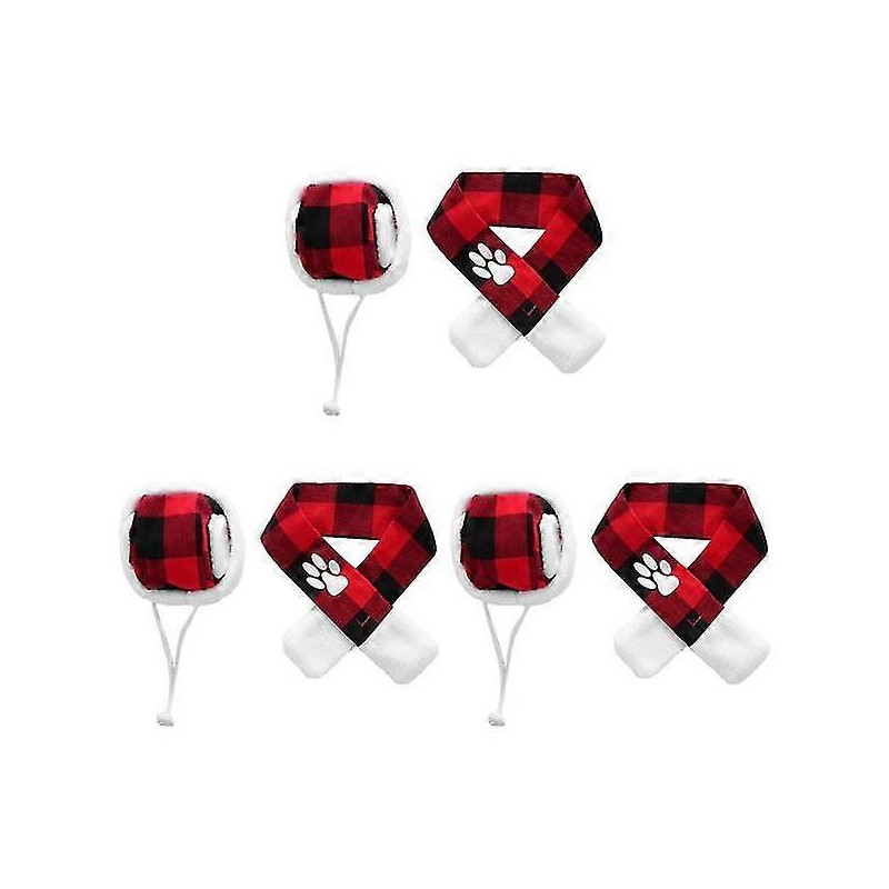 3 Sets Xmas Pet Dog Lovely Pet Dog Scarf Xmas Pet Accessories Pet Supplies