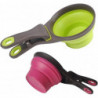 Collapsible Pet Scoop Silicone Measuring Cups Set Sealing Clip 3 En 1 Multi-fonction Scoop Bowls Bag Clip pour Dog [...]