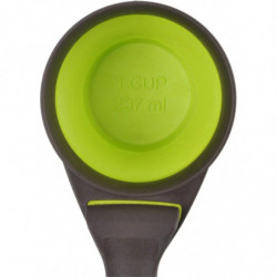 Collapsible Pet Scoop Silicone Measuring Cups Set Sealing Clip 3 En 1 Multi-fonction Scoop Bowls Bag Clip pour Dog [...]