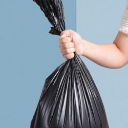 3 Roll / 150 Pieces of Thicken Black Garbage Bag Portable Portable Garbage Bag Disposable Vest Bag