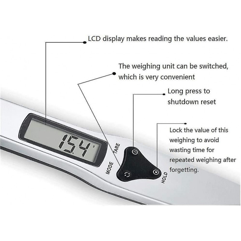 New Kitchen Digital Food Scale Spoon, Electronic Measuring Weighing Spoon With Lcd Display 500g/0.1g