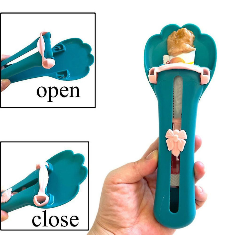 Lovely Paw-shape Cat Feeder Squeeze Spoon Detachable Pet Feeding Feeder For All Cat Kittens