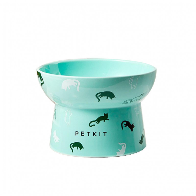 Pet Ceramic Tall Raised Bowl Durable Versatile Cat Feeding Supplies For Protect Your Pet\'s Spine