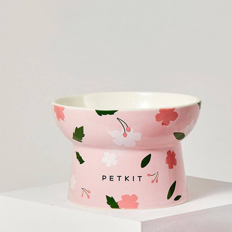 Pet Ceramic Tall Raised Bowl Durable Versatile Cat Feeding Supplies For Protect Your Pet\'s Spine