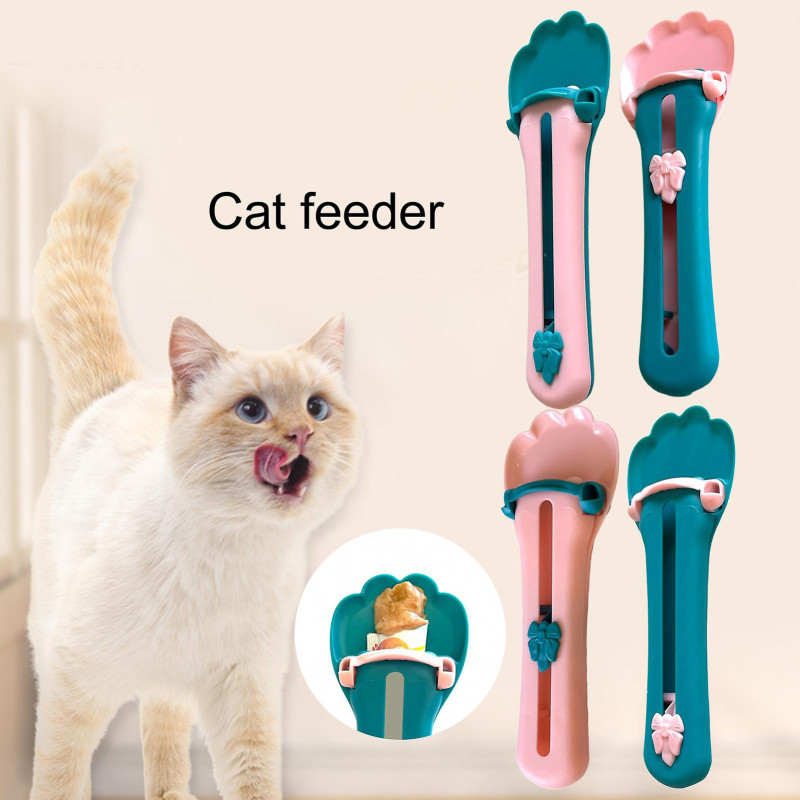 Cat Strip Squeezer Claw Shape Smooth Edges Easy to Use Creative Novelty Feeding Plastic Pet Cat Liquid Snack [...]