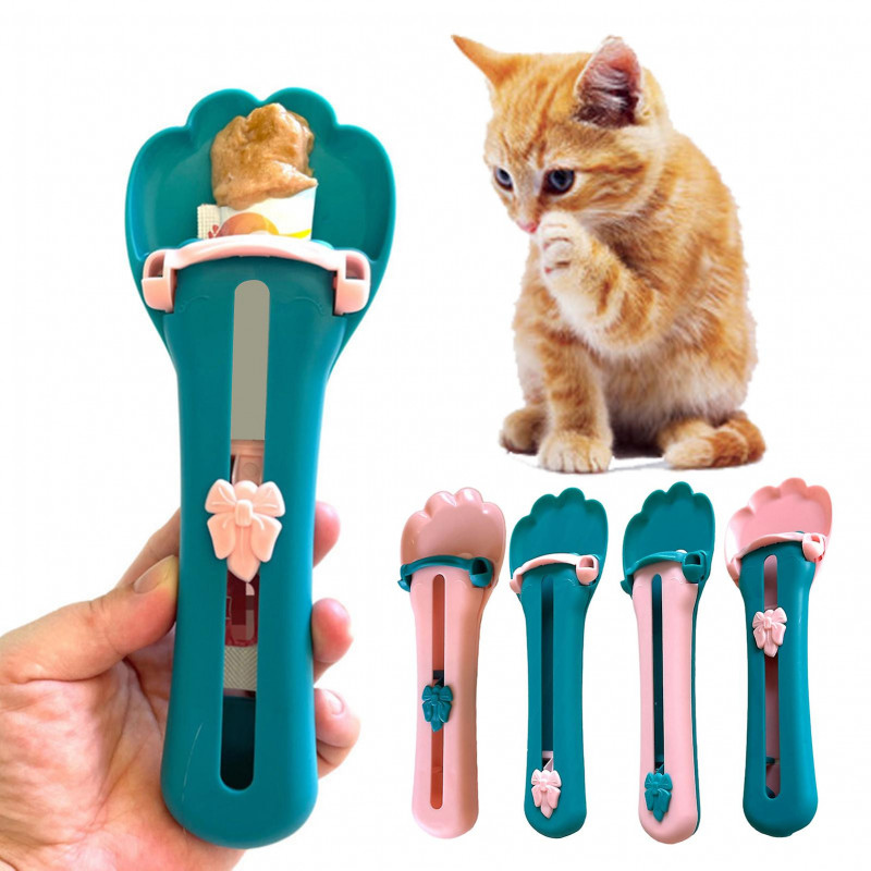 Cat Strip Squeezer Claw Shape Smooth Edges Easy to Use Creative Novelty Feeding Plastic Pet Cat Liquid Snack [...]