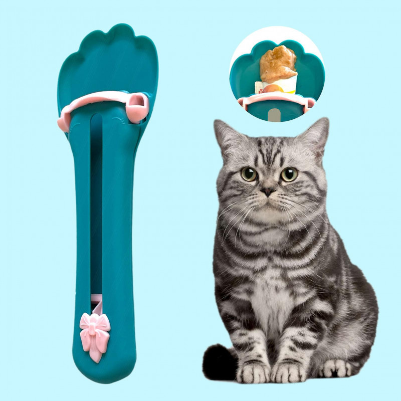 Cat Strip Squeezer Claw Shape Smooth Edges Easy to Use Creative Novelty Feeding Plastic Pet Cat Liquid Snack [...]