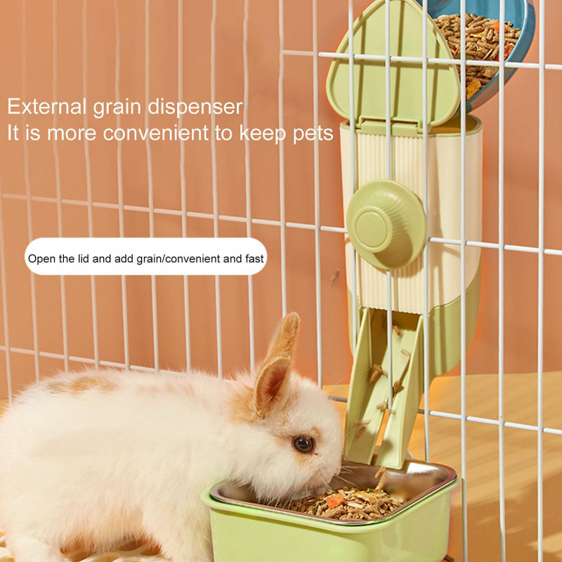 1 Set Rabbit Food Feeder Convenient Large Capacity Small Pet Food Feeding Dispenser Small Animals Supplies
