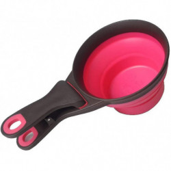 2pcs Collapsible Pet Scoop Silicone Measuring S Set A 2pcs Collapsible Pet Scoop Silicone Measuring S Set A