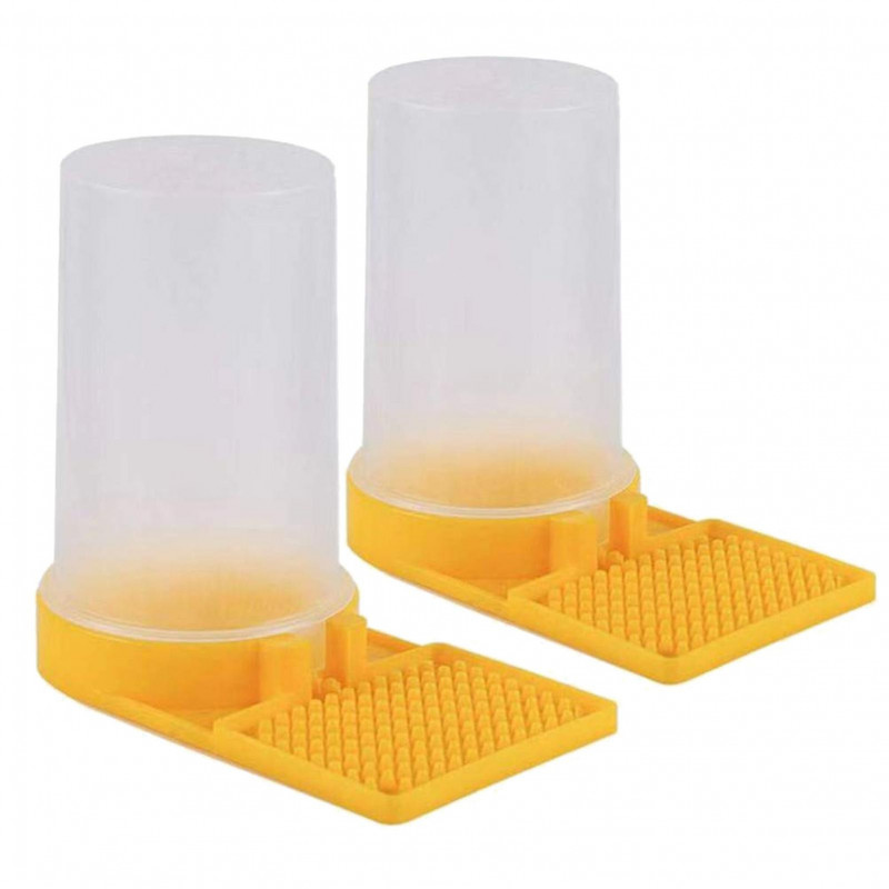 2 Pcs Bee Water Feeder Adjustable Transparent Easy Installation High Strength