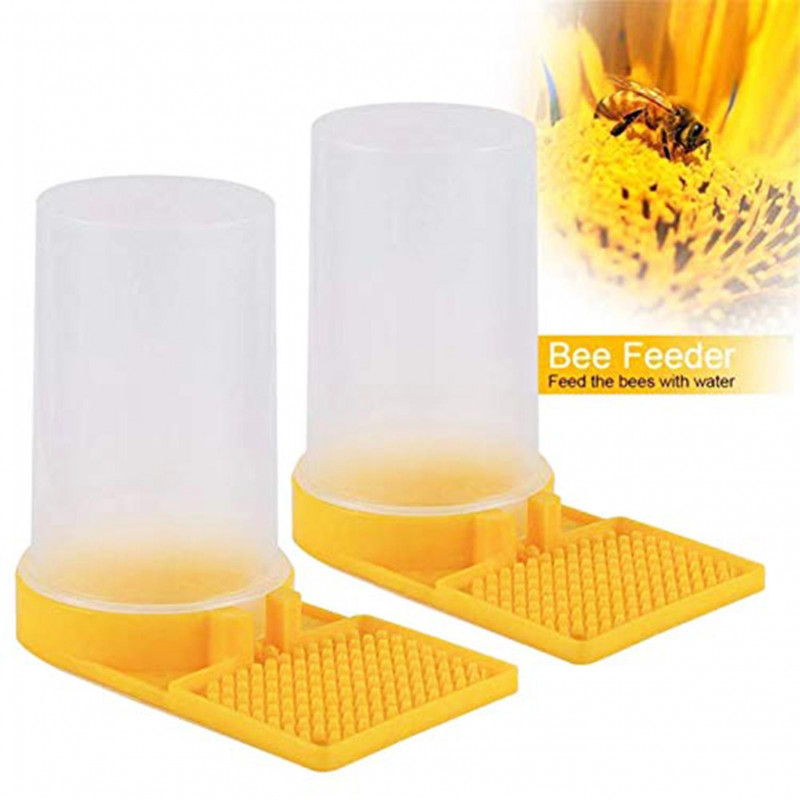 2 Pcs Bee Water Feeder Adjustable Transparent Easy Installation High Strength