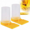 2 Pcs Bee Water Feeder Adjustable Transparent Easy Installation High Strength