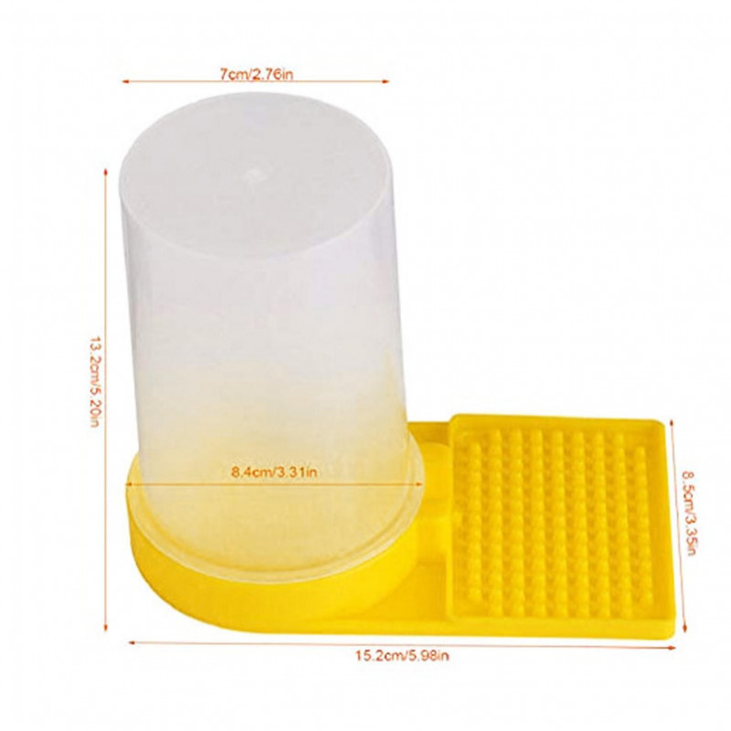 2 Pcs Bee Water Feeder Adjustable Transparent Easy Installation High Strength