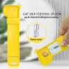 Cat Strip Feeder Giraffe-shaped Cat Feeding Scoop Multipurpose Portable Food Squeezer Spoon Pet Supplies