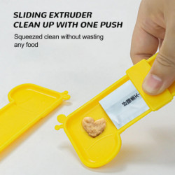 Cat Strip Feeder Giraffe-shaped Cat Feeding Scoop Multipurpose Portable Food Squeezer Spoon Pet Supplies