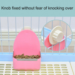 Feeder Bowl Anti-falling Anti-bite Edge Large Capacity PP Plastic Hanging Design Rabbit Bowl Pet Supplies