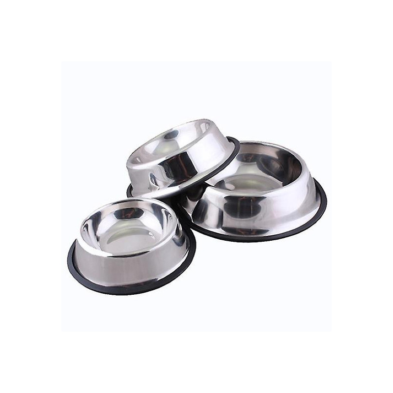 1 Pc Stainless Steel Durable Pet Dog Cat Feeding Food Non Slip Bowl Dish