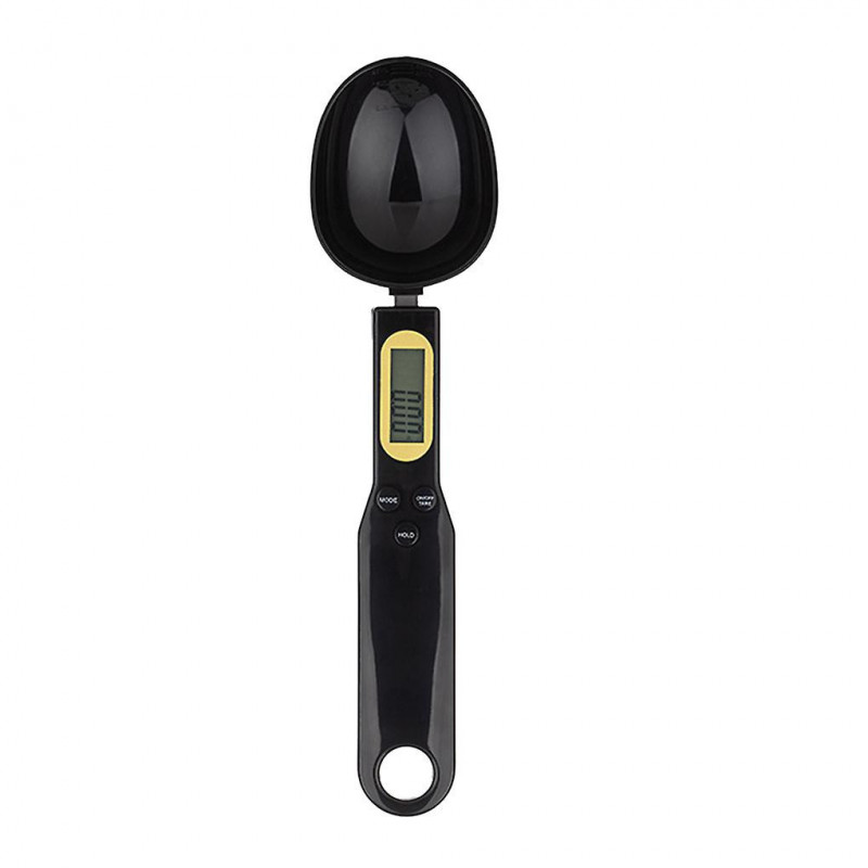 500g/0.1g Measuring Spoon Home Kitchen Salt Coffee Sugar LCD Display Digital Scale Measuring Scoop, Black