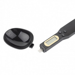 500g/0.1g Measuring Spoon Home Kitchen Salt Coffee Sugar LCD Display Digital Scale Measuring Scoop, Black