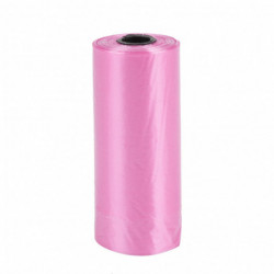 20 Rolls Pet Dog Plastic Clean Trash Waste Bags with Bone Shape Bag Dispenser Holder (Pink)
