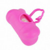 20 Rolls Pet Dog Plastic Clean Trash Waste Bags with Bone Shape Bag Dispenser Holder (Pink)