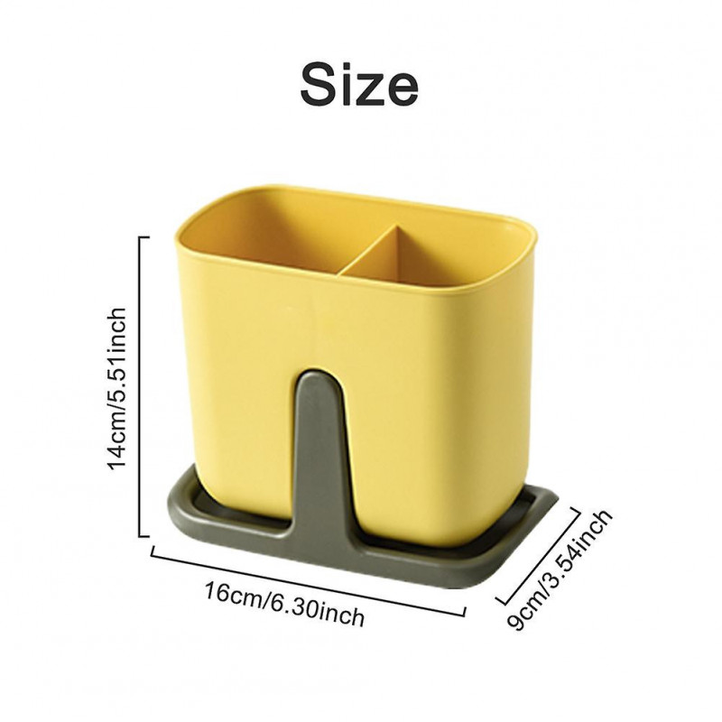 Cutlery Drainer Spoon Multi Functional Fork 2 Compartments Detachable Stylish