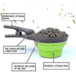 3-in-1 Collapsible Silicone Measuring Cup and Clip for Pet Food_Sep