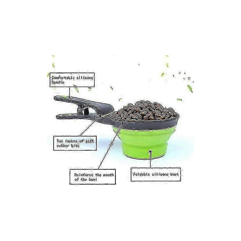3-in-1 Collapsible Silicone Measuring Cup and Clip for Pet Food_Sep