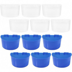 12pcs Bird Food Feeder Bird Food Feeding Cups Plastic Hanging Bowl For Poultry Parrot Pigeon Parakeet Budgie Cage [...]