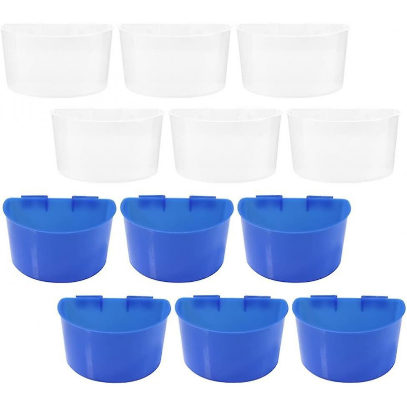 12pcs Bird Food Feeder Bird Food Feeding Cups Plastic Hanging Bowl For Poultry Parrot Pigeon Parakeet Budgie Cage [...]