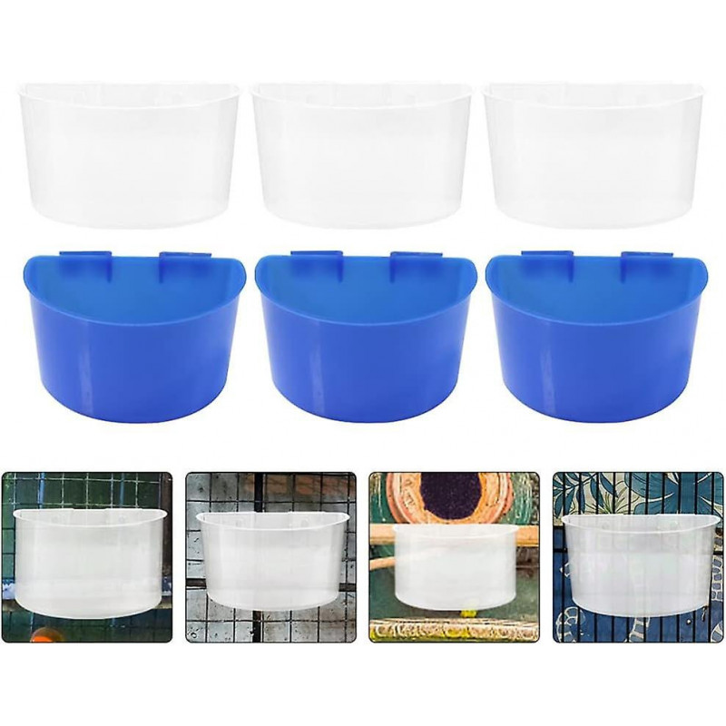 12pcs Bird Food Feeder Bird Food Feeding Cups Plastic Hanging Bowl For Poultry Parrot Pigeon Parakeet Budgie Cage [...]