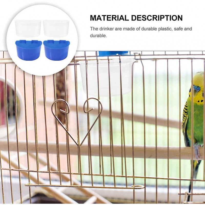 12pcs Bird Food Feeder Bird Food Feeding Cups Plastic Hanging Bowl For Poultry Parrot Pigeon Parakeet Budgie Cage [...]